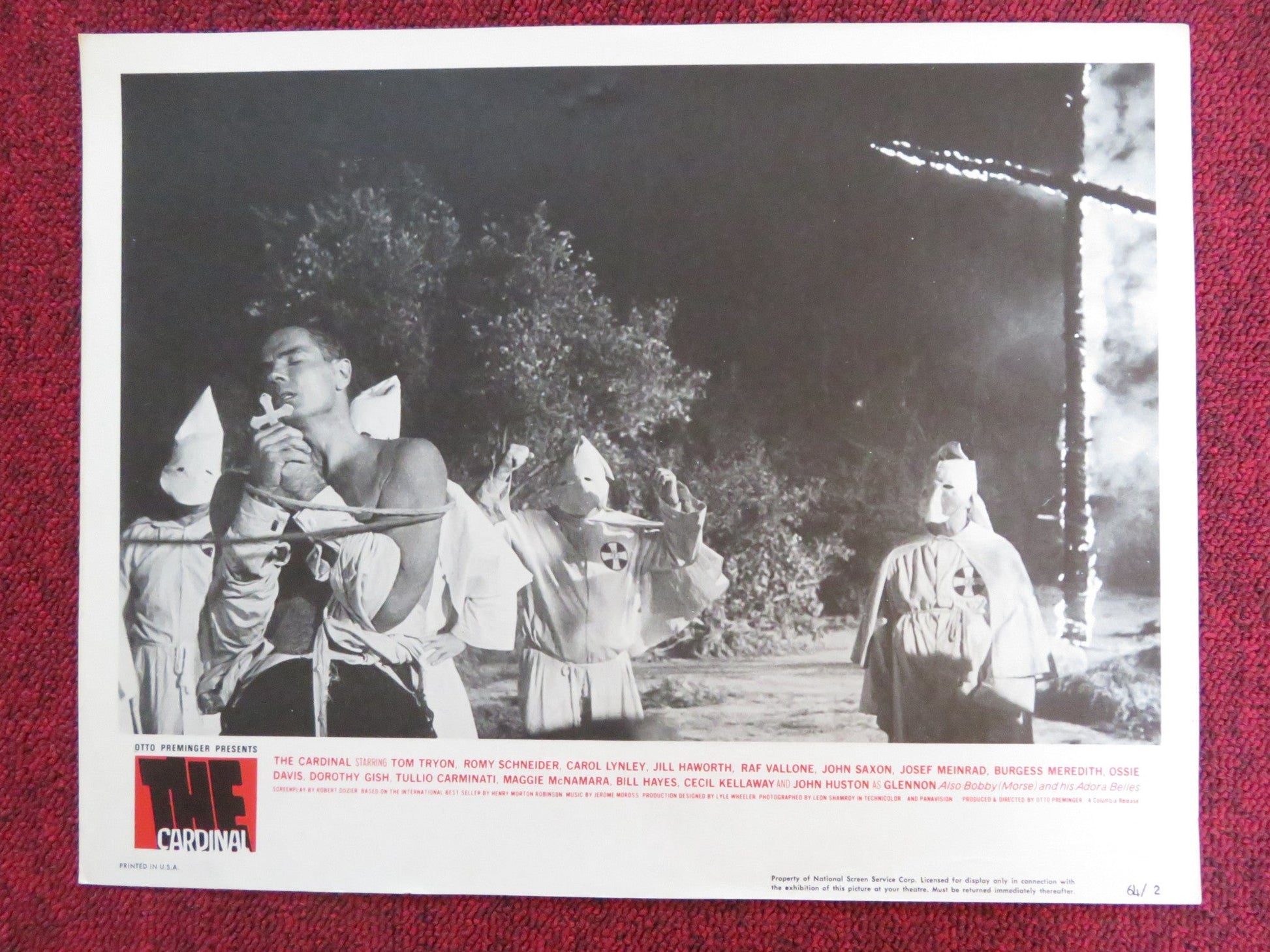 THE CARDINAL US LOBBY CARD FULL SET TOM TRYON CAROL LYNLEY 1963 Rendezvous Cinema Movie posters