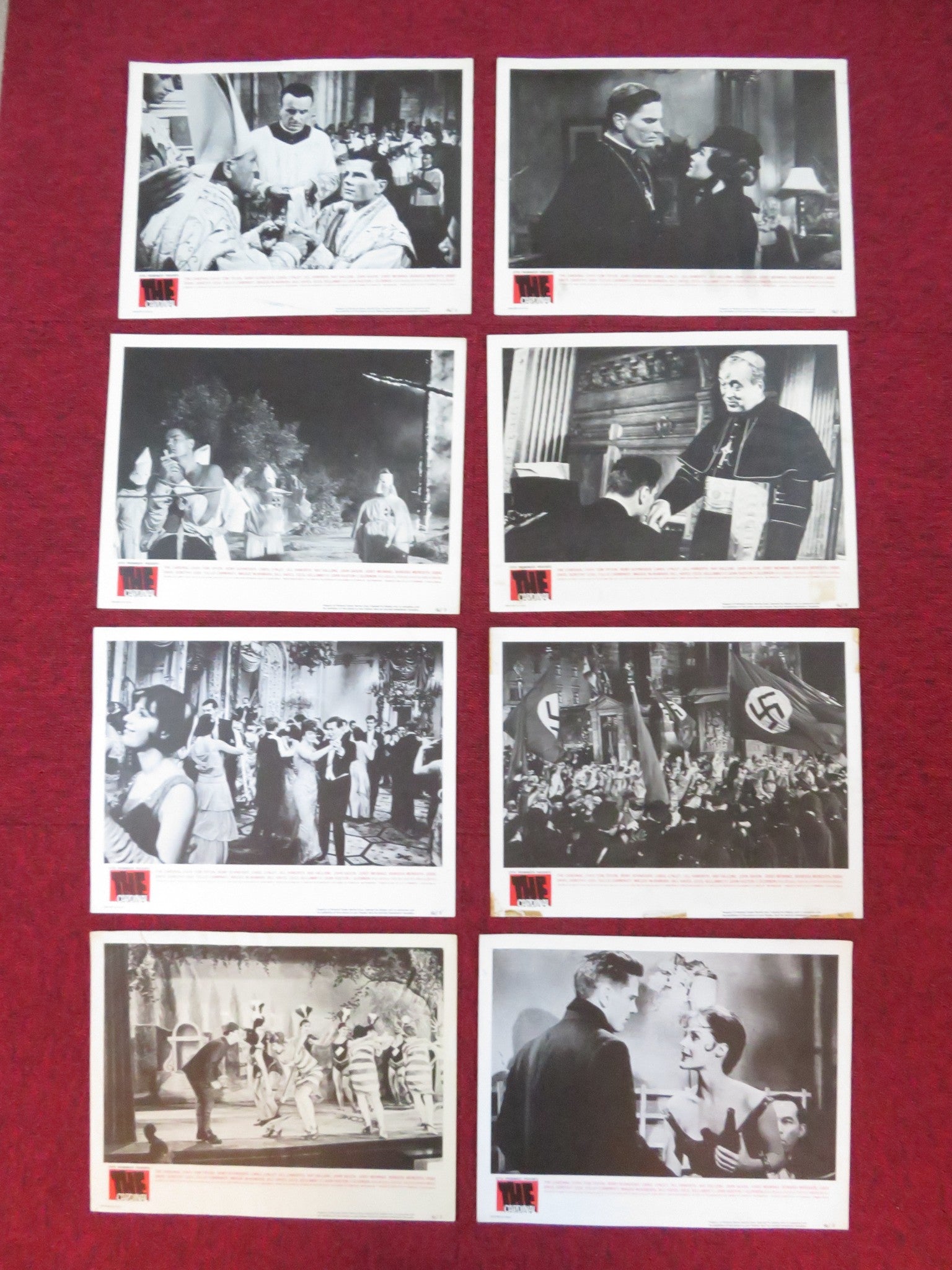 THE CARDINAL US LOBBY CARD FULL SET TOM TRYON CAROL LYNLEY 1963 Rendezvous Cinema Movie posters