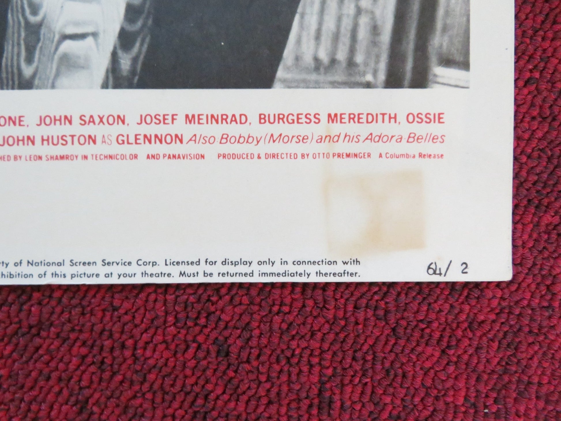 THE CARDINAL US LOBBY CARD FULL SET TOM TRYON CAROL LYNLEY 1963 Rendezvous Cinema Movie posters