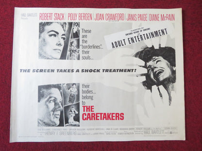THE CARETAKERS HALF SHEET (22"x 28") POSTER ROBERT STACK POLLY BERGEN 1963 Rendezvous Cinema Movie posters