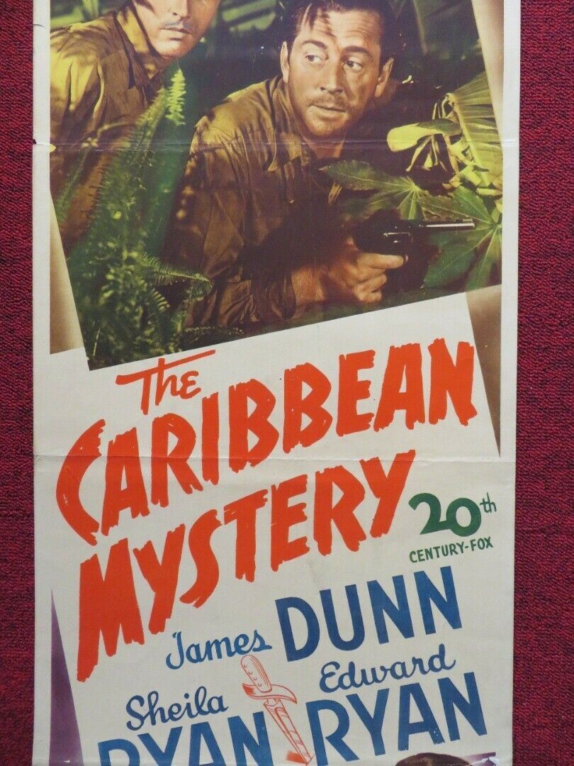 THE CARIBBEAN MYSTERY US INSERT (14"x 36") POSTER JAMES DUNN SHEILA RYAN 1945 Movie posters