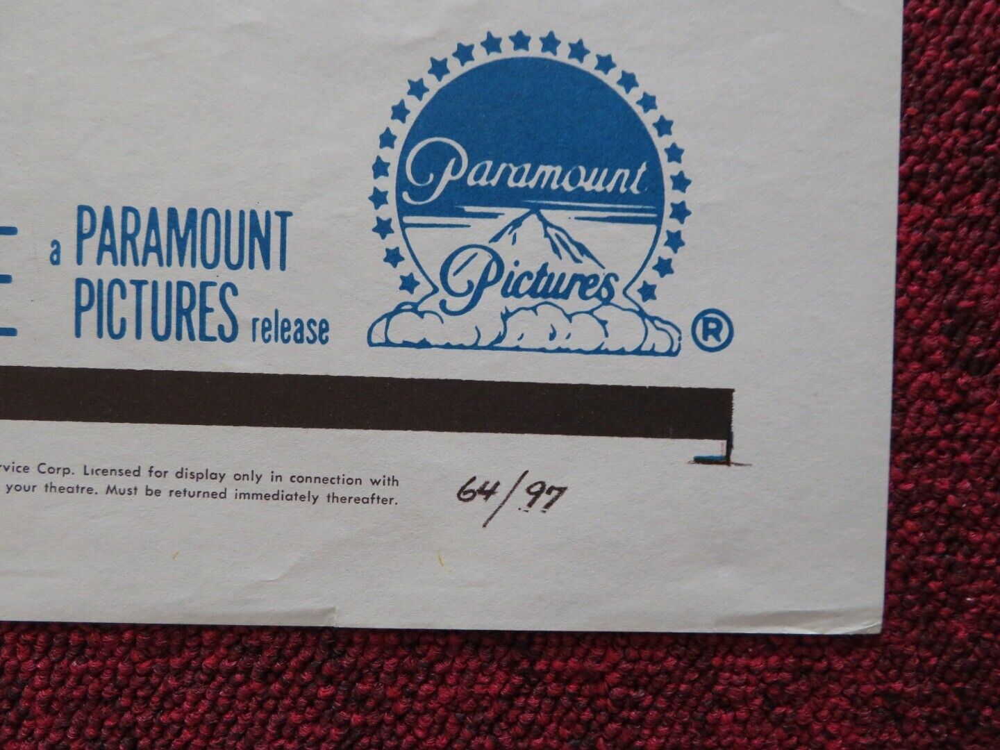 THE CARPETBAGGERS FOLDED US ONE SHEET POSTER GEORGE PEPPARD ALAN LADD 1964 Movie posters