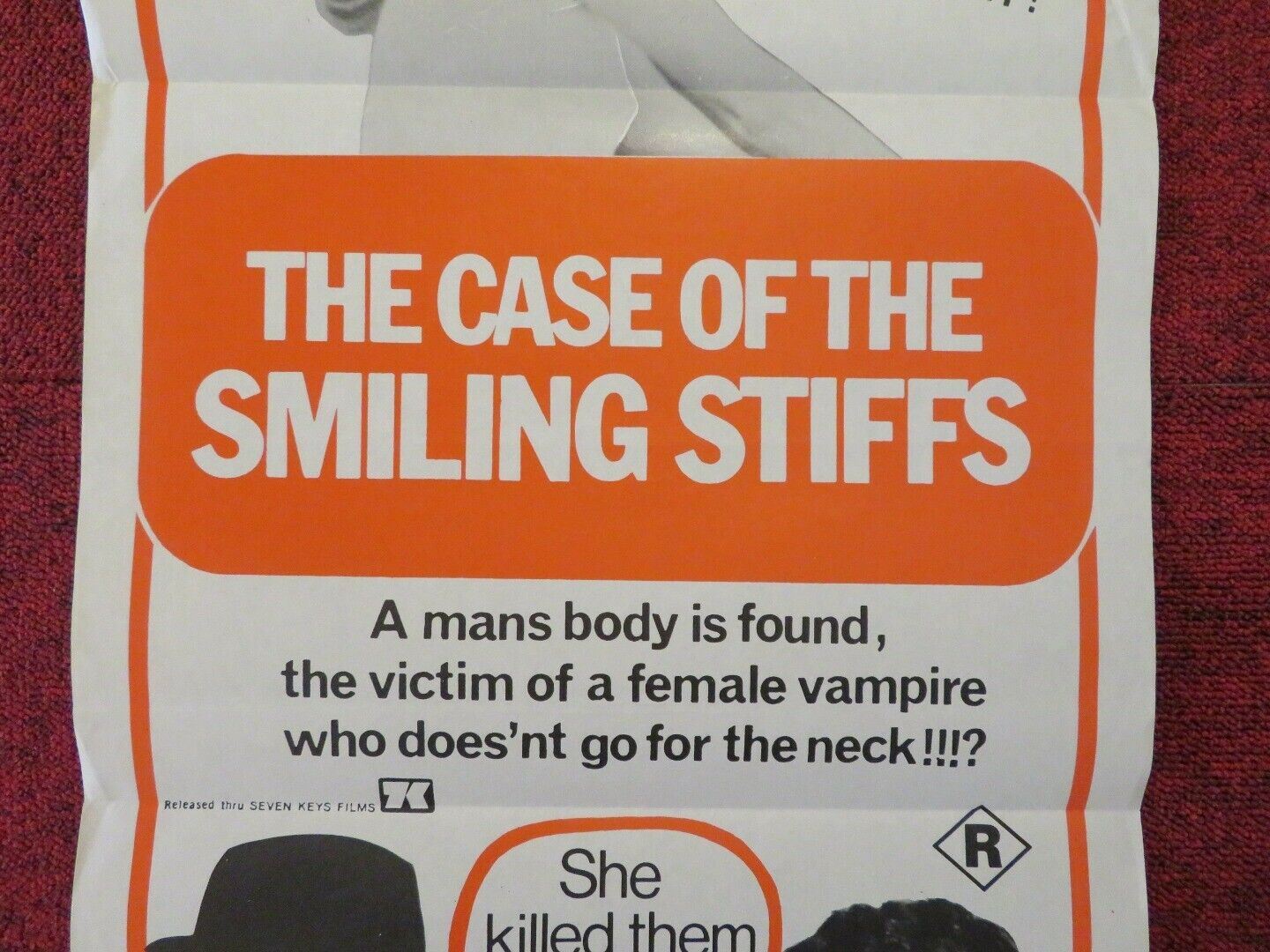 THE CASE OF THE SMILING STIFFS FOLDED AUSTRALIAN DAYBILL POSTER SHEILA