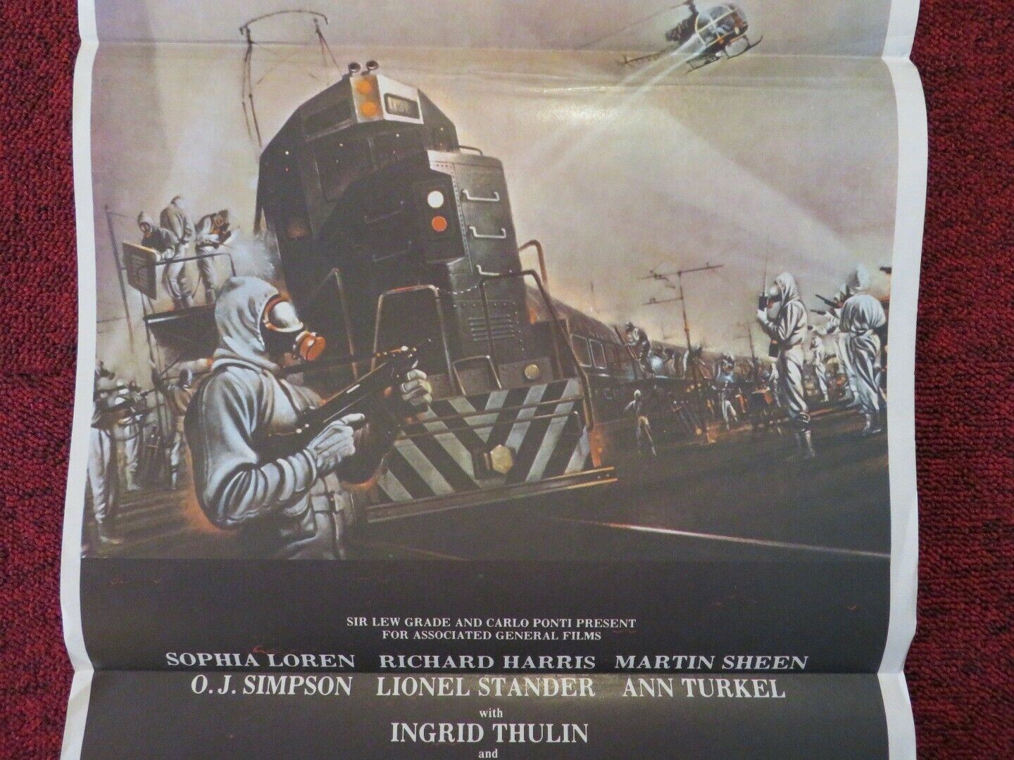 THE CASSANDRA CROSSING FOLDED AUSTRALIAN DAYBILL POSTER SOPHIA LOREN 1976 Movie posters