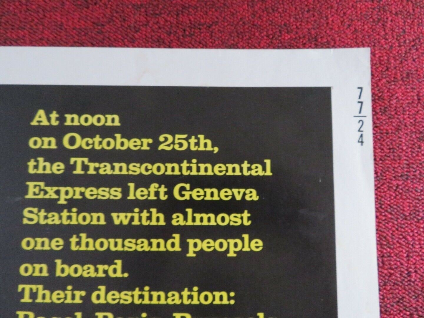 THE CASSANDRA CROSSING US HALF SHEET (22"x 28") POSTER SOPHIA LOREN 1977 Movie posters