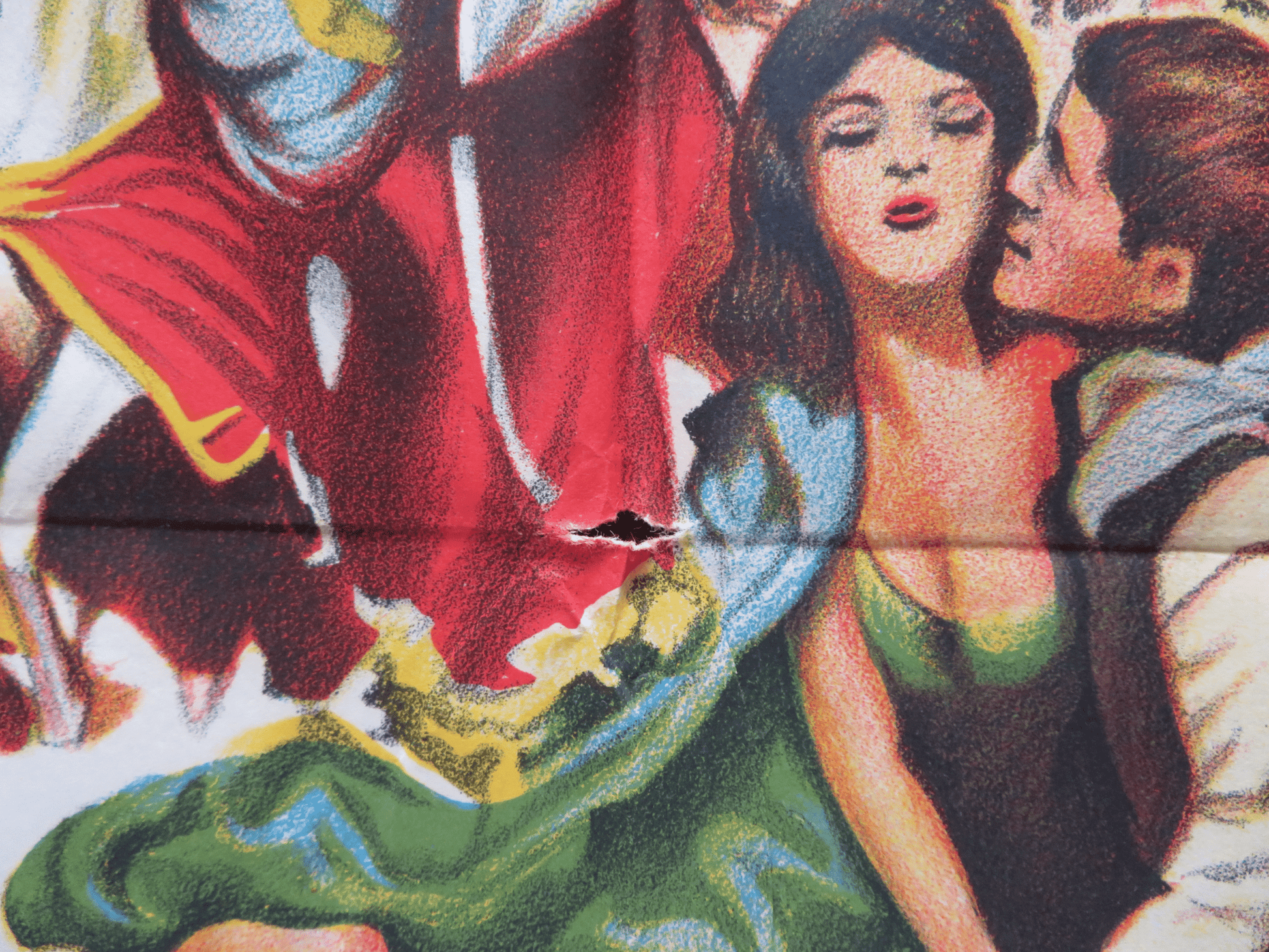 THE CASTILIAN FOLDED ARGENTINA ONE SHEET POSTER FRANKIE AVALON E. SANTONI 1963 Rendezvous Cinema Movie posters