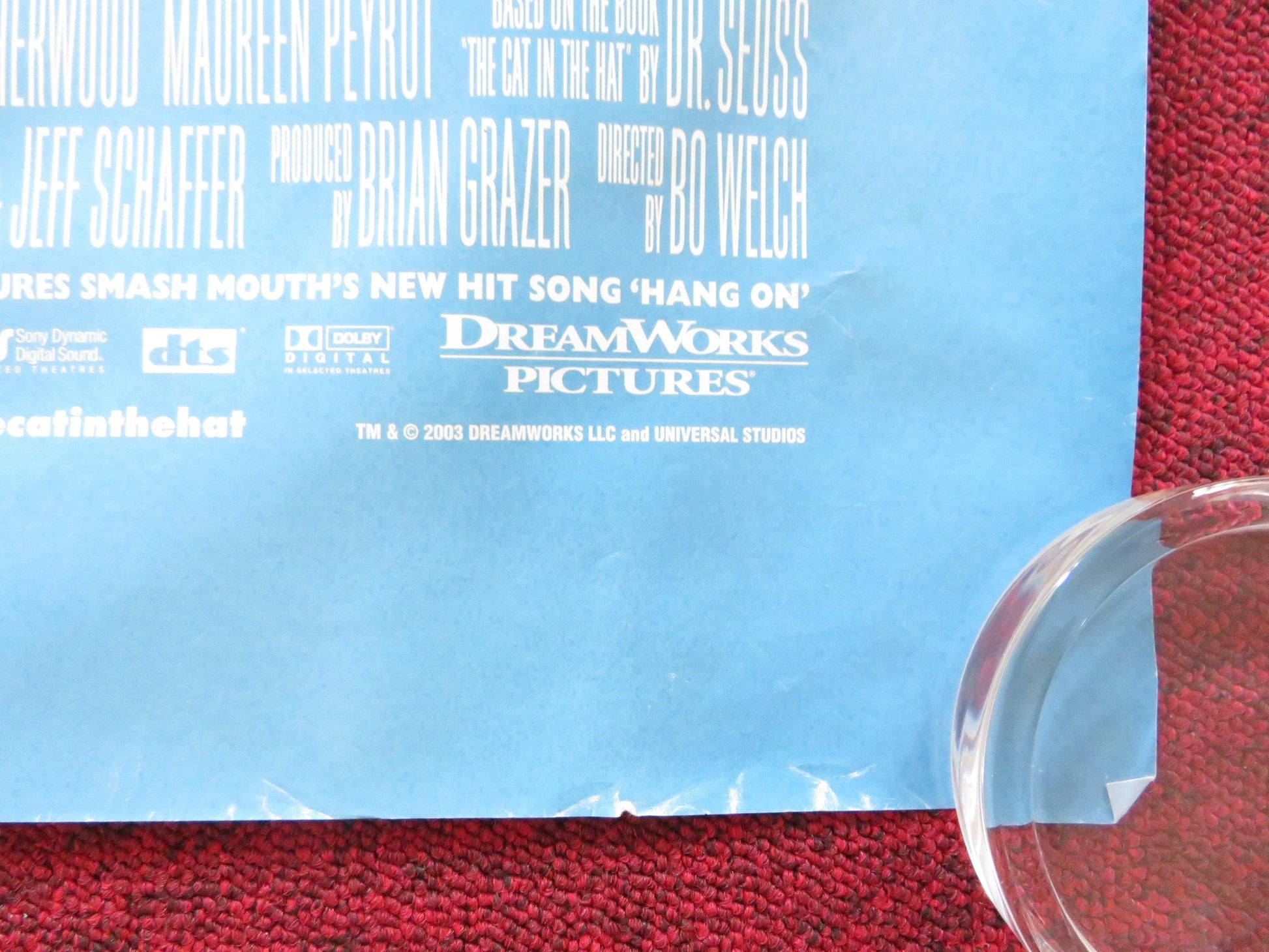 THE CAT IN THE HAT UK QUAD (30"x 40") ROLLED POSTER MIKE MYERS ALEC BALDWIN 2003 Rendezvous Cinema Movie posters