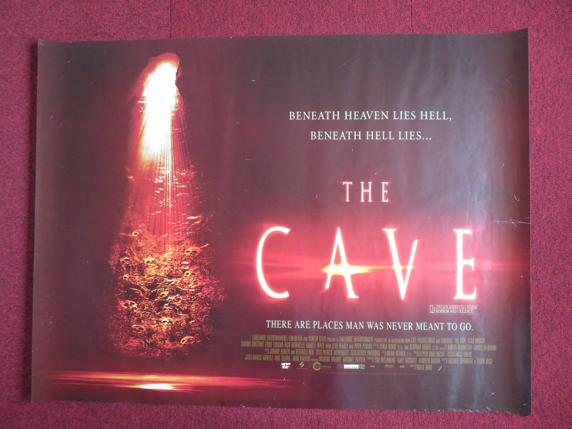 THE CAVE UK QUAD (30"x 40") ROLLED POSTER COLE HAUSER EDDIE CIBRIAN 2005 Rendezvous Cinema Movie posters