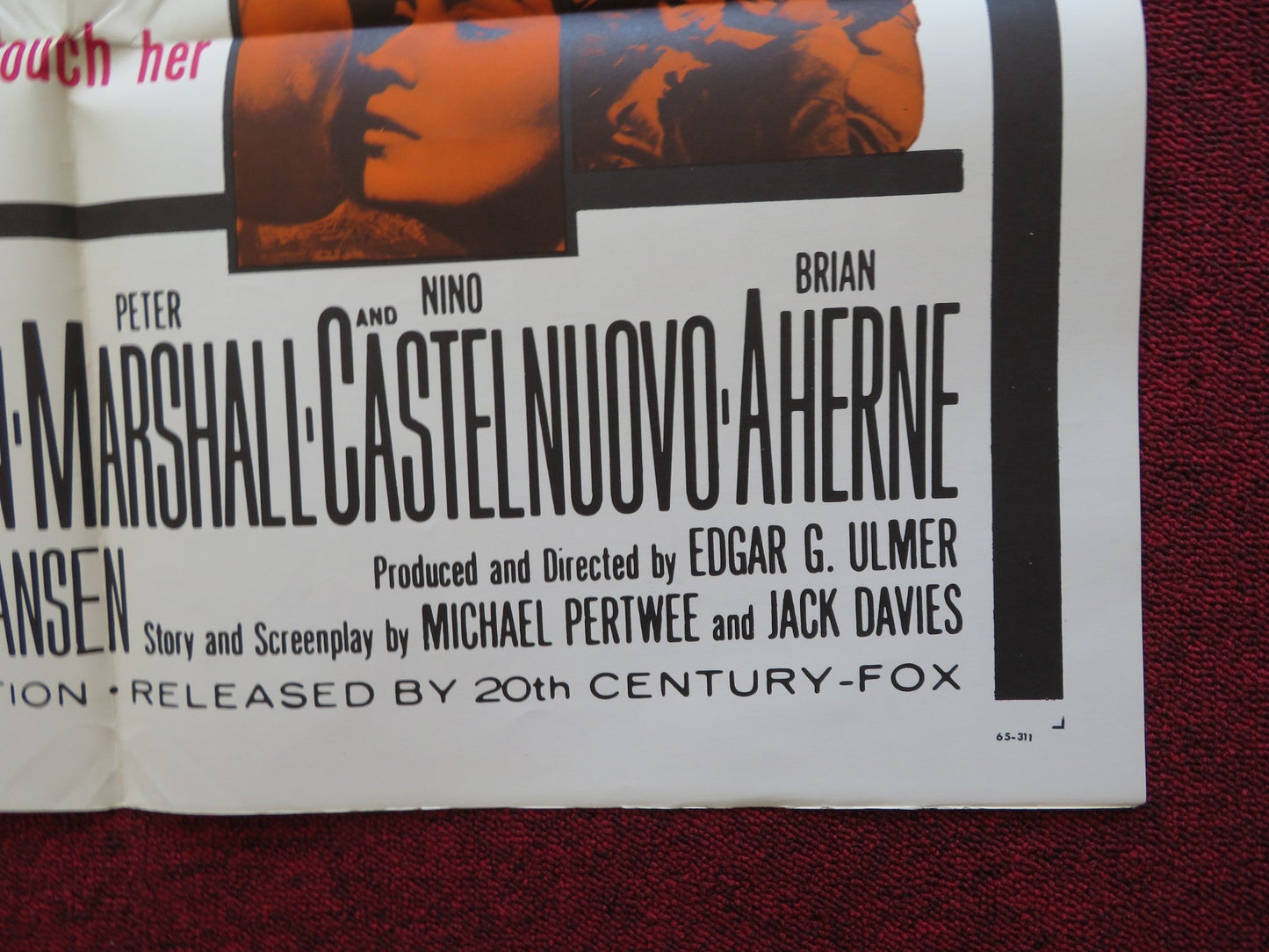 THE CAVERN FOLDED US ONE SHEET POSTER JOHN SAXON ROSANNA SCHIAFFINO 1965 Rendezvous Cinema Movie posters