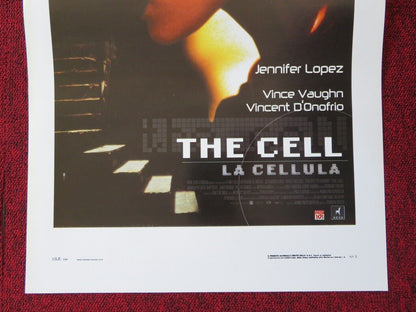 THE CELL ITALIAN LOCANDINA (27.5"x13") POSTER JENNIFER LOPEZ VINCE VAUGHN 2000 Movie posters