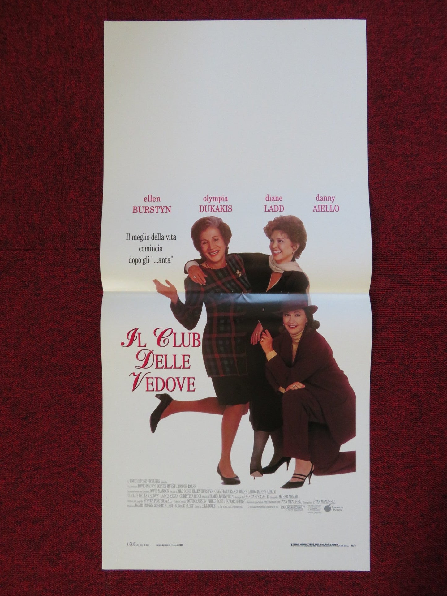 THE CEMETERY CLUB ITALIAN LOCANDINA (27.5"x13") POSTER ELLEN BURSTYN 1993 Rendezvous Cinema Movie posters