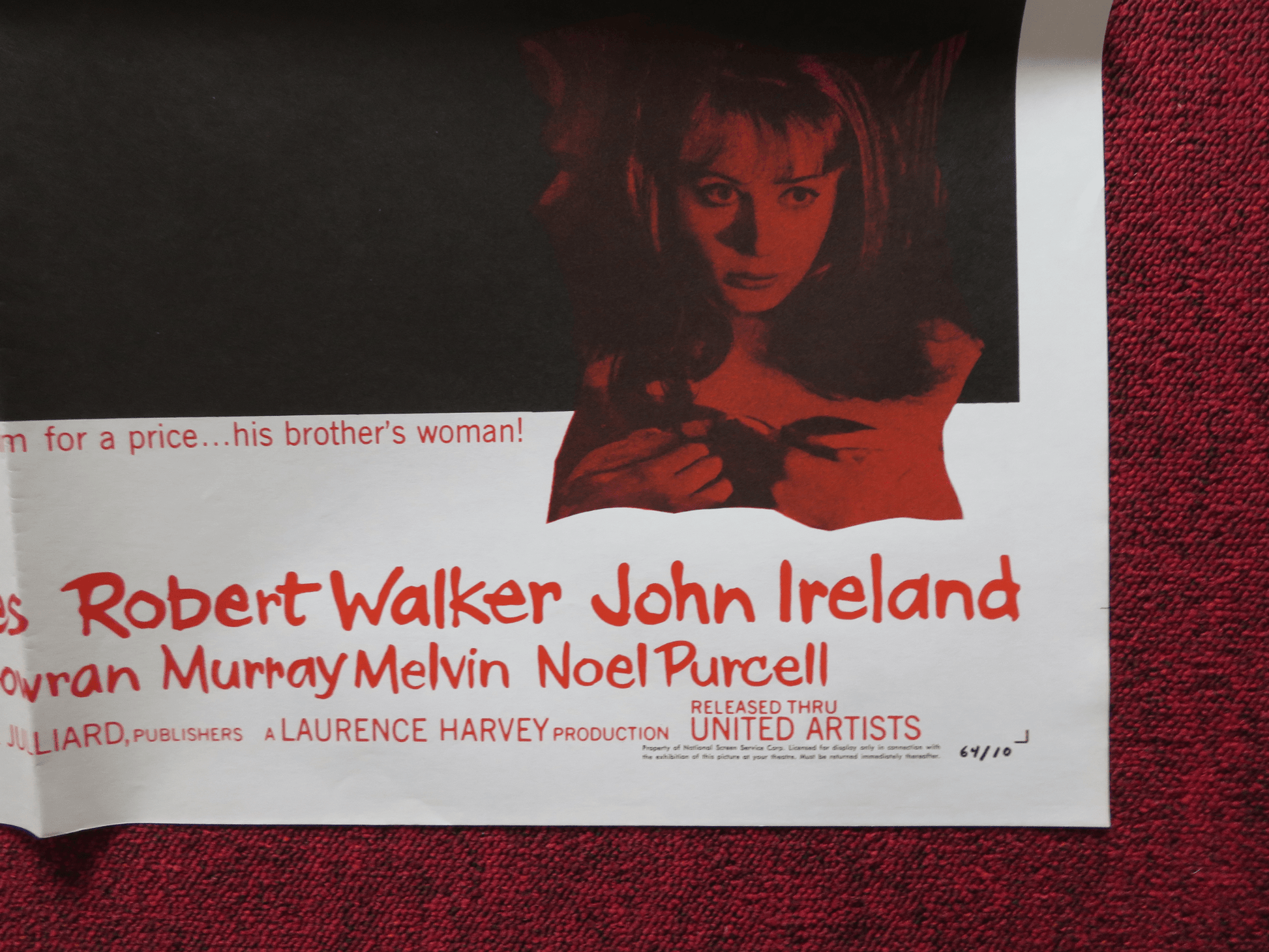 THE CEREMONY - STYLE A FOLDED US ONE SHEET POSTER LAURENCE HARVEY S. MILES 1963 Rendezvous Cinema Movie posters