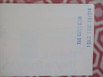 THE CHAIRMAN STYLE B FOLDED US ONE SHEET POSTER GREGORY PECK ANNE HEYWOOD 1969 - Rendezvous Cinema