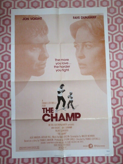 THE CHAMP FOLDED US ONE SHEET POSTER JON VOIGHT FAYE DUNAWAY 1979 Movie posters