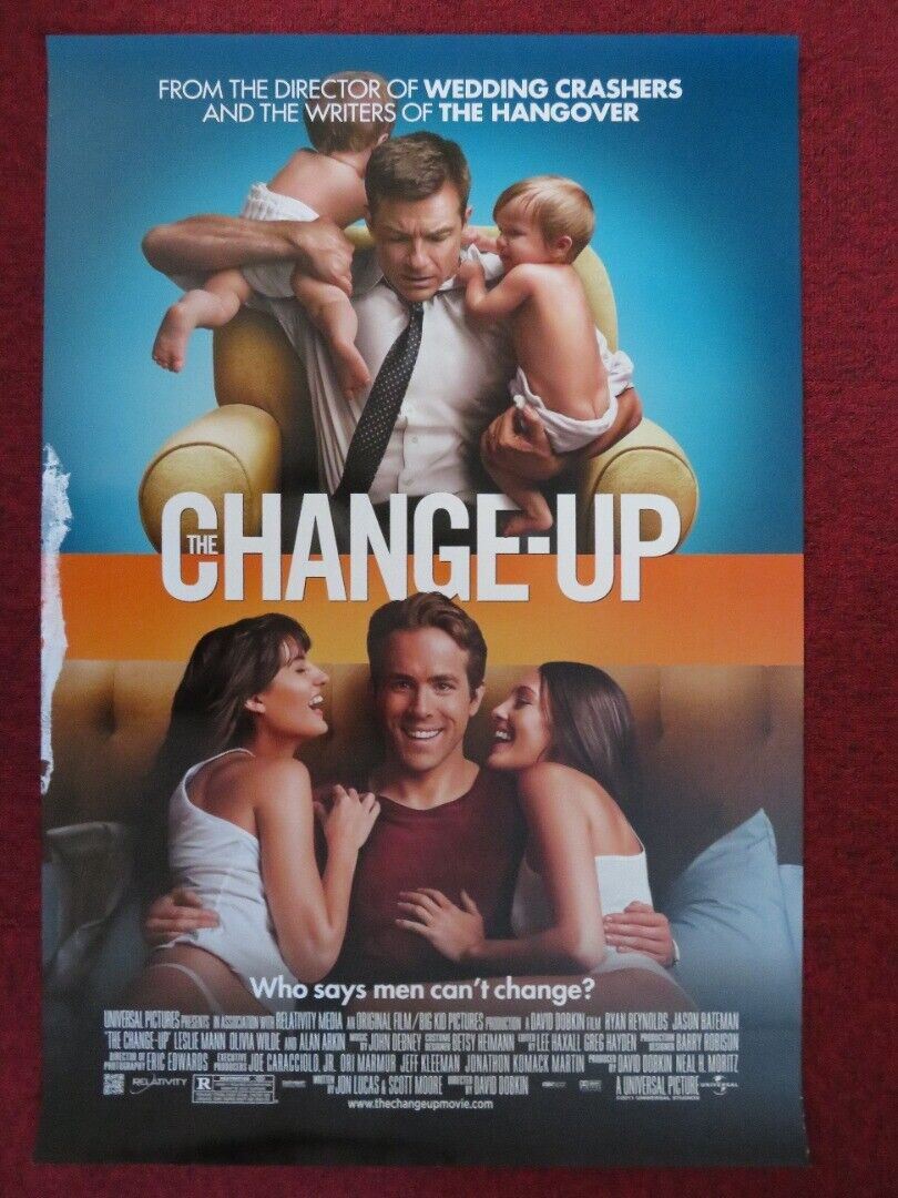 THE CHANGE UP US ONE SHEET ROLLED POSTER RYAN REYNOLDS JASON BATEMAN 2011 Movie posters