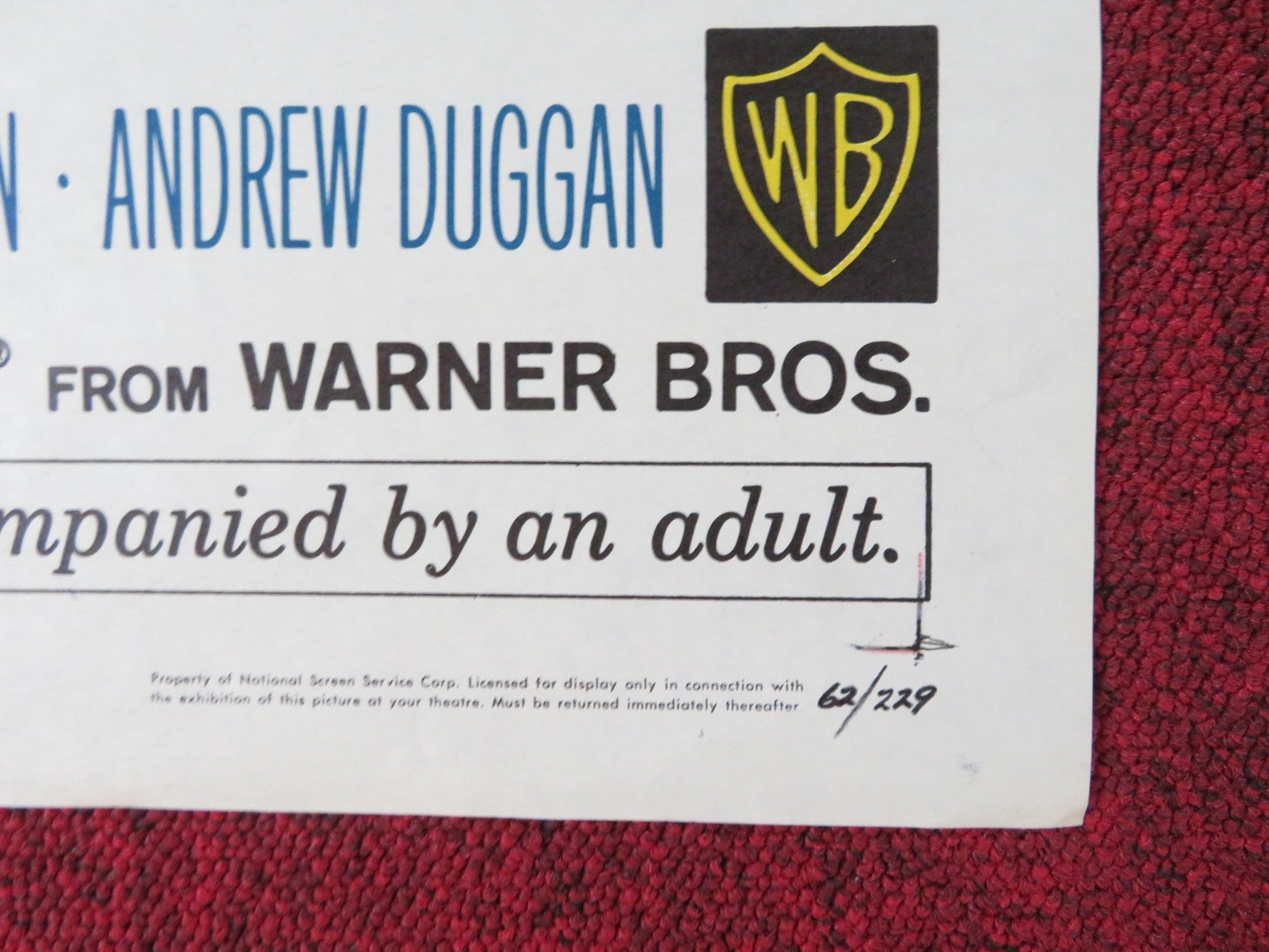 THE CHAPMAN REPORT FOLDED US ONE SHEET POSTER EFREM ZIMBALIST JR. 1962 Rendezvous Cinema Movie posters