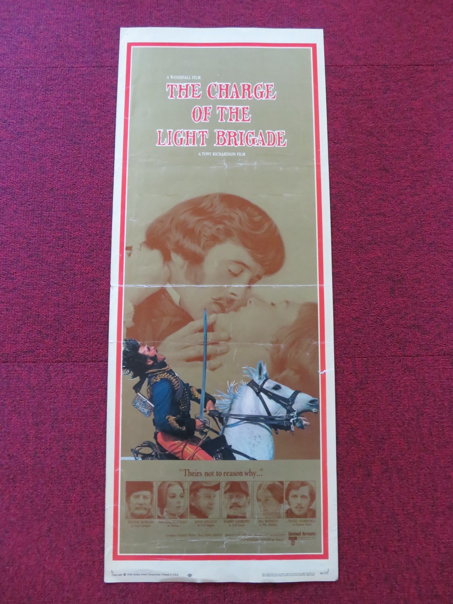 THE CHARGE OF THE LIGHT BRIGADE US INSERT (14"x 36") POSTER TREVOR HOWARD 1968 Rendezvous Cinema Movie posters