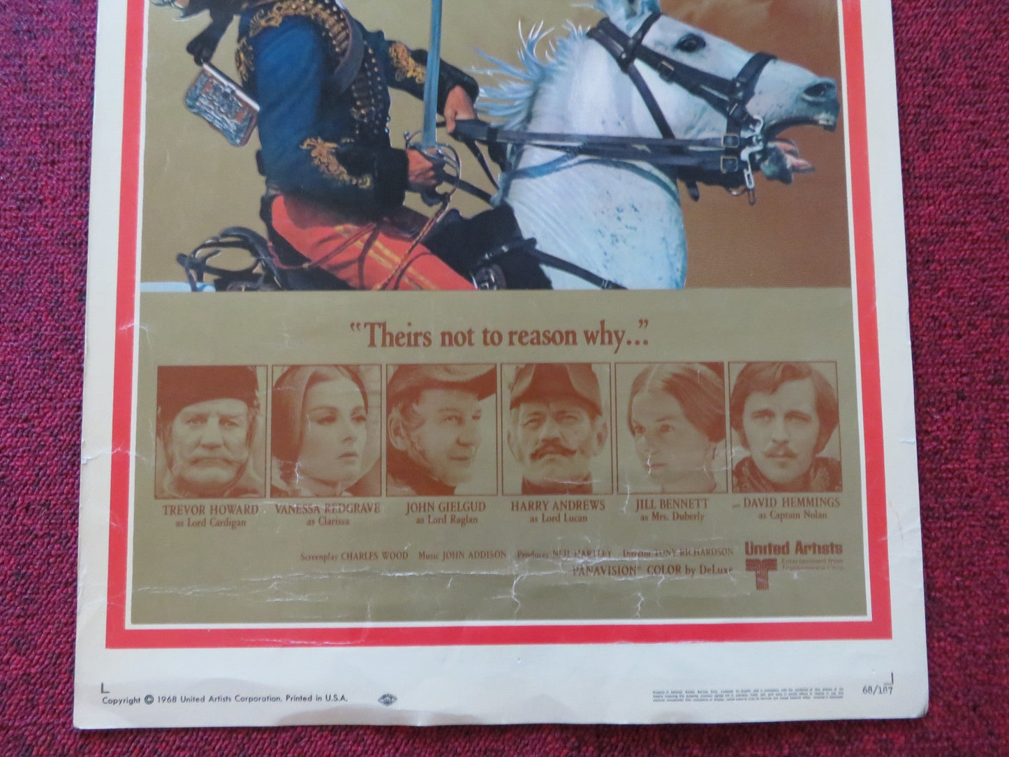 THE CHARGE OF THE LIGHT BRIGADE US INSERT (14"x 36") POSTER TREVOR HOWARD 1968 Rendezvous Cinema Movie posters