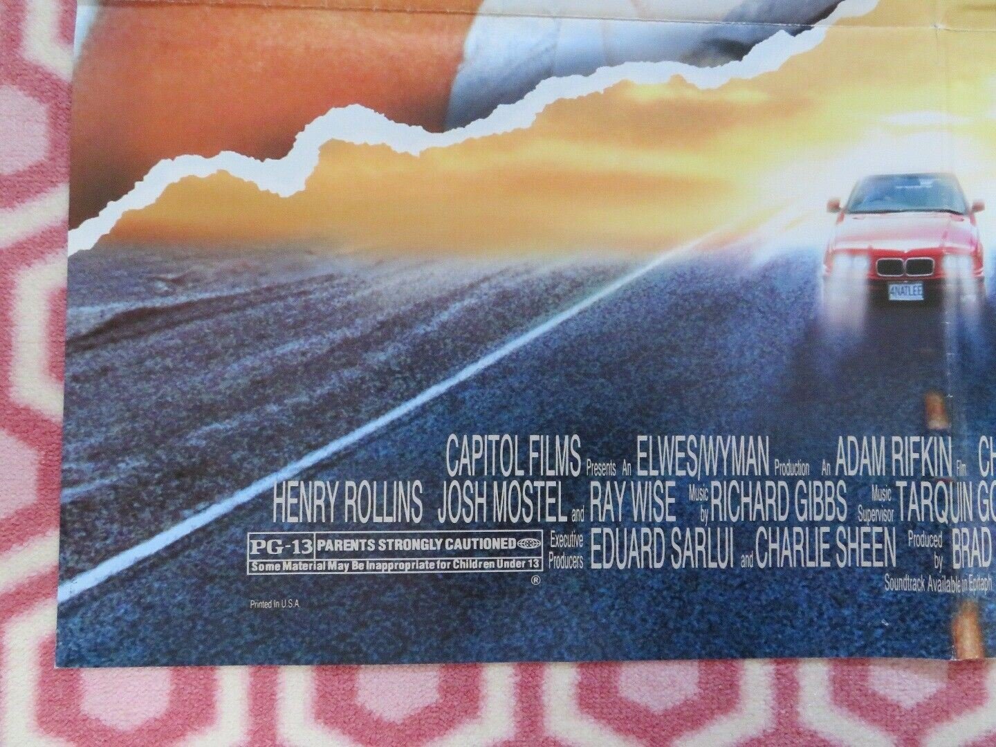 THE CHASE US ONE SHEET POSTER CHARLIE SHEEN 1994 VERSION 1 Movie posters