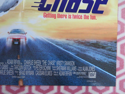 THE CHASE US ONE SHEET POSTER CHARLIE SHEEN 1994 VERSION 1 Movie posters