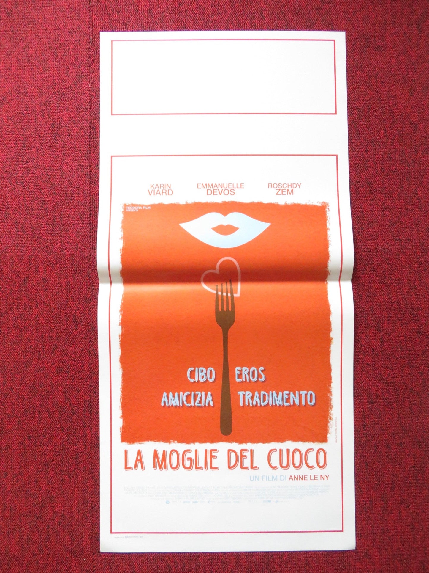 THE CHEF'S WIFE ITALIAN LOCANDINA POSTER KARIN VIARD EMMANUELLE DEVOS 2014 Rendezvous Cinema Movie posters