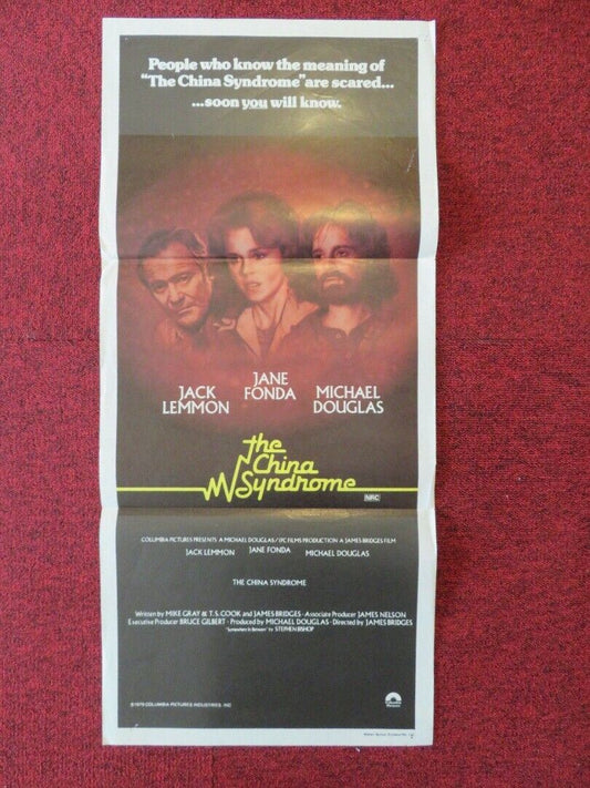 THE CHINA SYNDROME FOLDED AUSTRALIAN DAYBILL POSTER Jane Fonda Jack Lemmon 1979 Movie posters