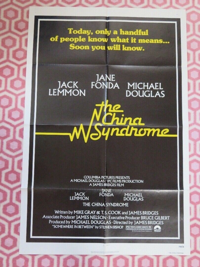 THE CHINA SYNDROME FOLDED US ONE SHEET POSTER JACK LEMMON JANE FONDA 1979 Movie posters