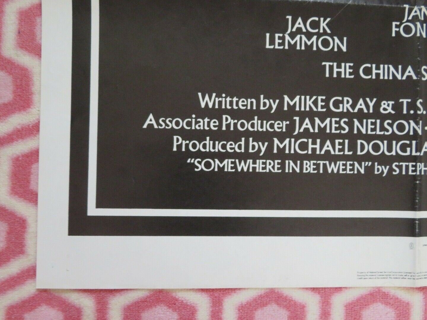 THE CHINA SYNDROME FOLDED US ONE SHEET POSTER JACK LEMMON JANE FONDA 1979 Movie posters