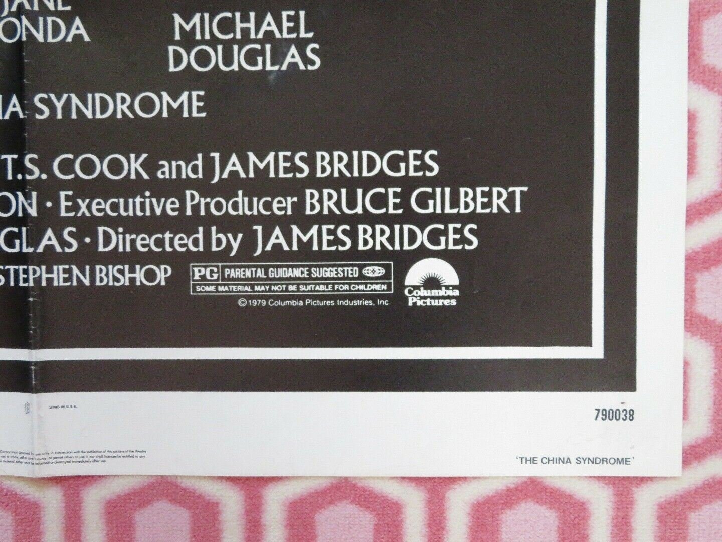 THE CHINA SYNDROME FOLDED US ONE SHEET POSTER JACK LEMMON JANE FONDA 1979 Movie posters