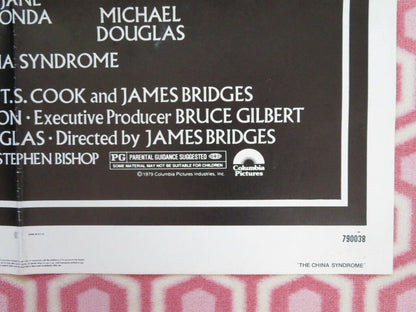 THE CHINA SYNDROME FOLDED US ONE SHEET POSTER JACK LEMMON JANE FONDA 1979 Movie posters