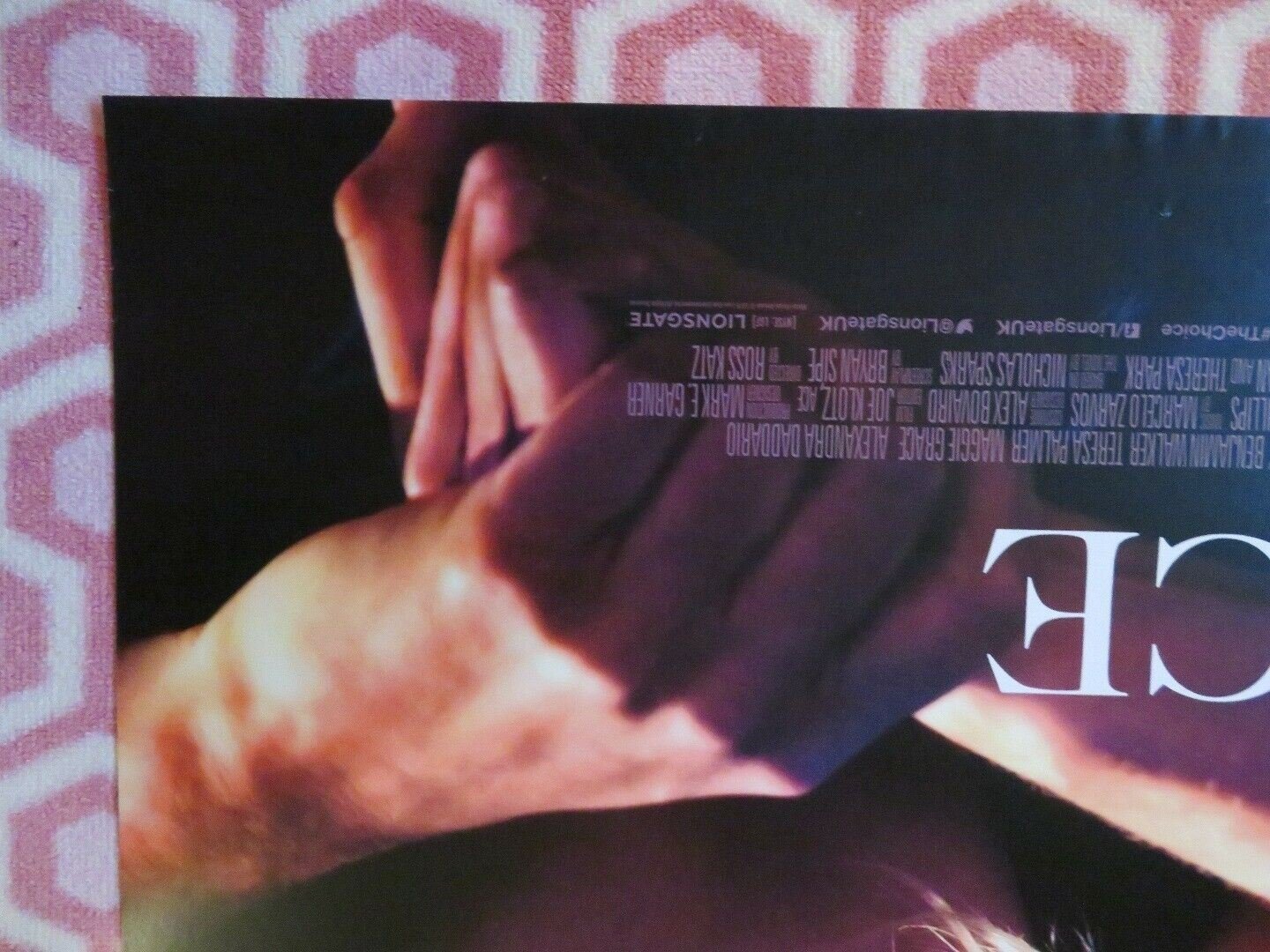 THE CHOICE UK ONE SHEET (27"x 41") ROLLED POSTER BENJAMIN WALKER TERESA PALMER Rendezvous Cinema Movie posters