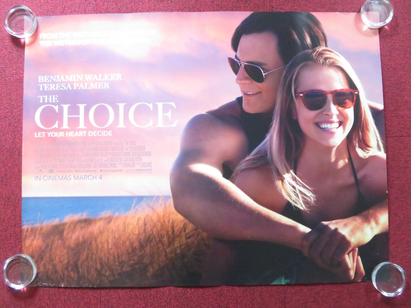 THE CHOICE UK QUAD (30"x 40") ROLLED POSTER BENJAMIN WALKER TERESA PALMER 2016 Rendezvous Cinema Movie posters