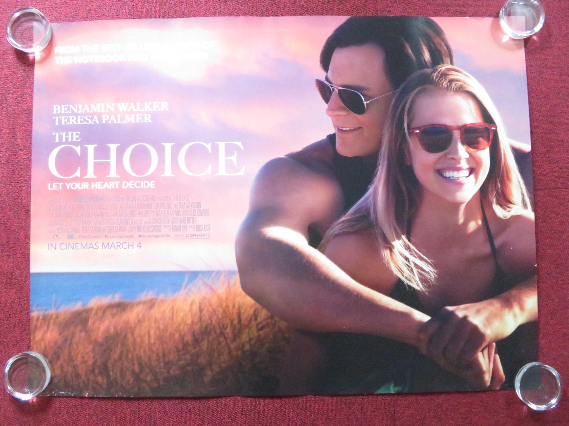 THE CHOICE UK QUAD (30"x 40") ROLLED POSTER BENJAMIN WALKER TERESA PALMER 2016 Rendezvous Cinema Movie posters