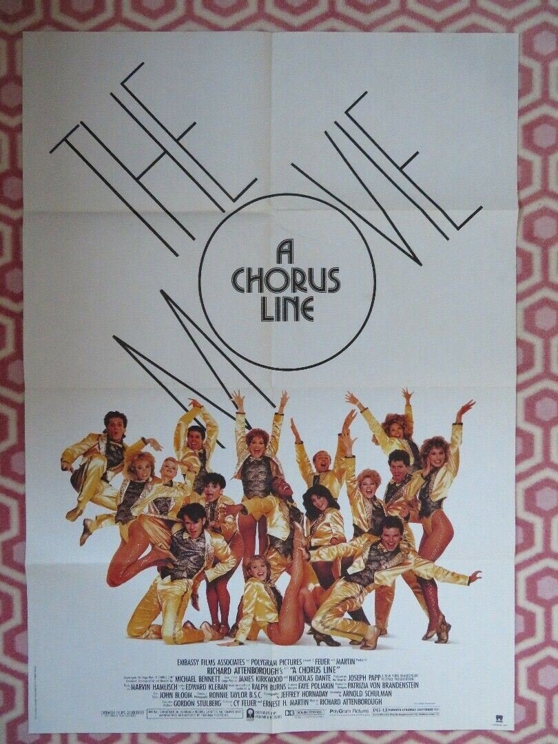THE CHORUS LINE THE MOVIE US ONE SHEET POSTER RICHARD ATTENBROUGH '85 Movie posters