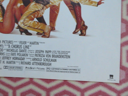 THE CHORUS LINE THE MOVIE US ONE SHEET POSTER RICHARD ATTENBROUGH '85 Movie posters