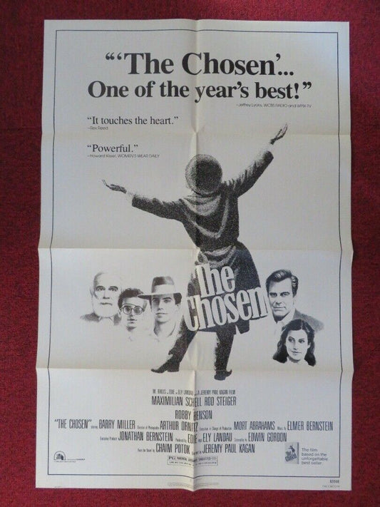 THE CHOSEN FOLDED US ONE SHEET POSTER BARRY MILLER ROD STEIGER 1981 Movie posters