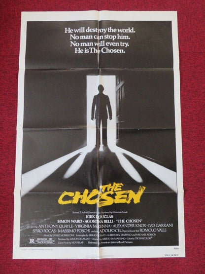 THE CHOSEN FOLDED US ONE SHEET POSTER KIRK DOUGLAS SIMON WARD 1978 Movie posters