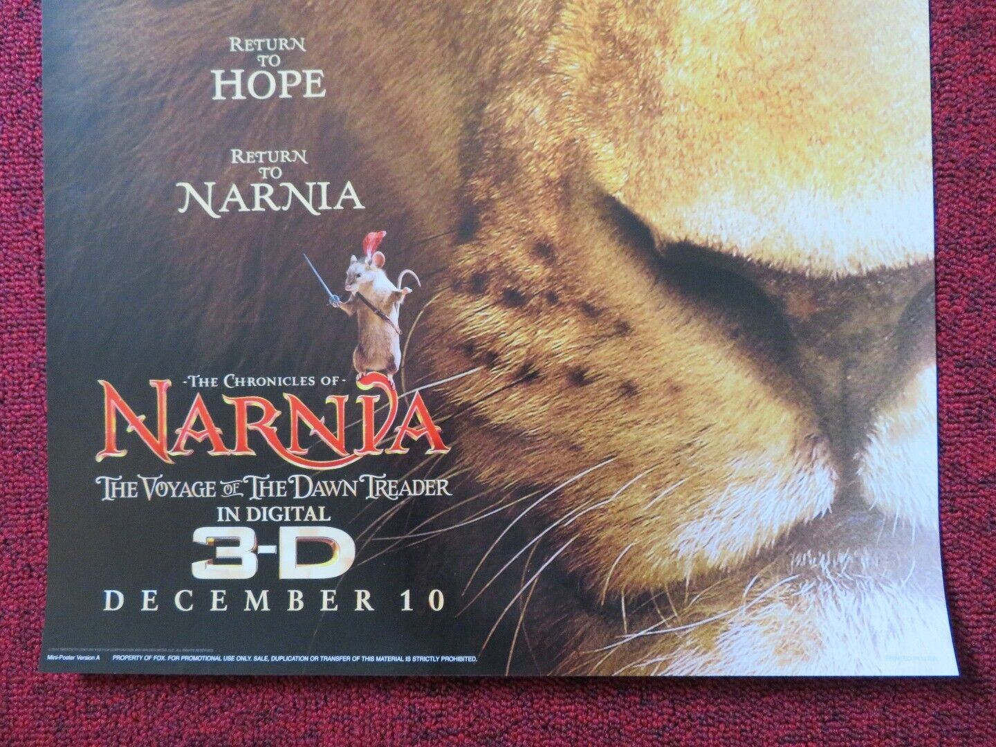 THE CHRONICLES OF NARNIA: THE VOYAGE OF THE DAWN TREADER US (13.5"x 20") POSTER Movie posters