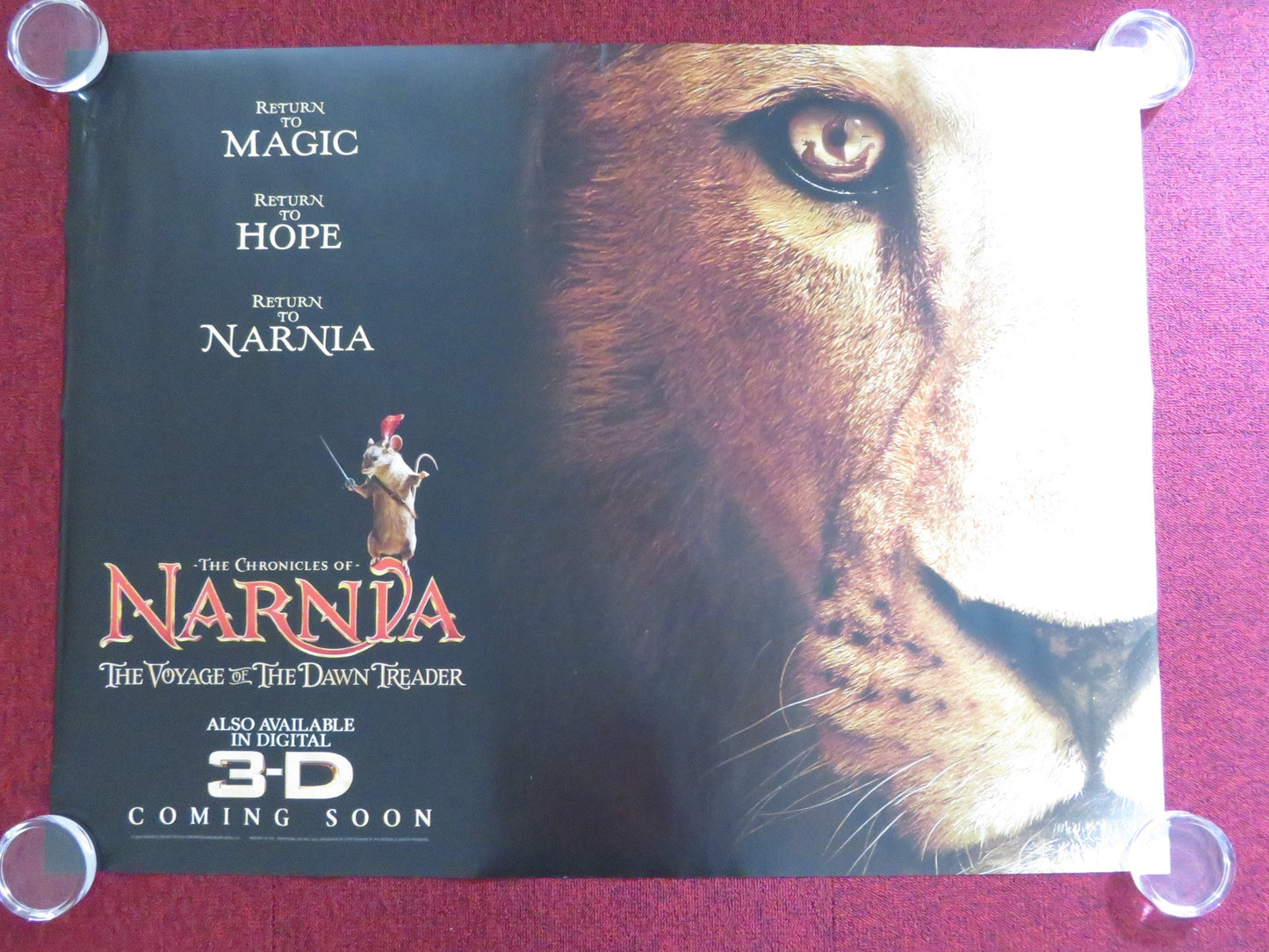 THE CHRONICLES OF NARNIA: THE VOYAGE OF.. UK QUAD (30"x 40") ROLLED POSTER 2010 Rendezvous Cinema Movie posters