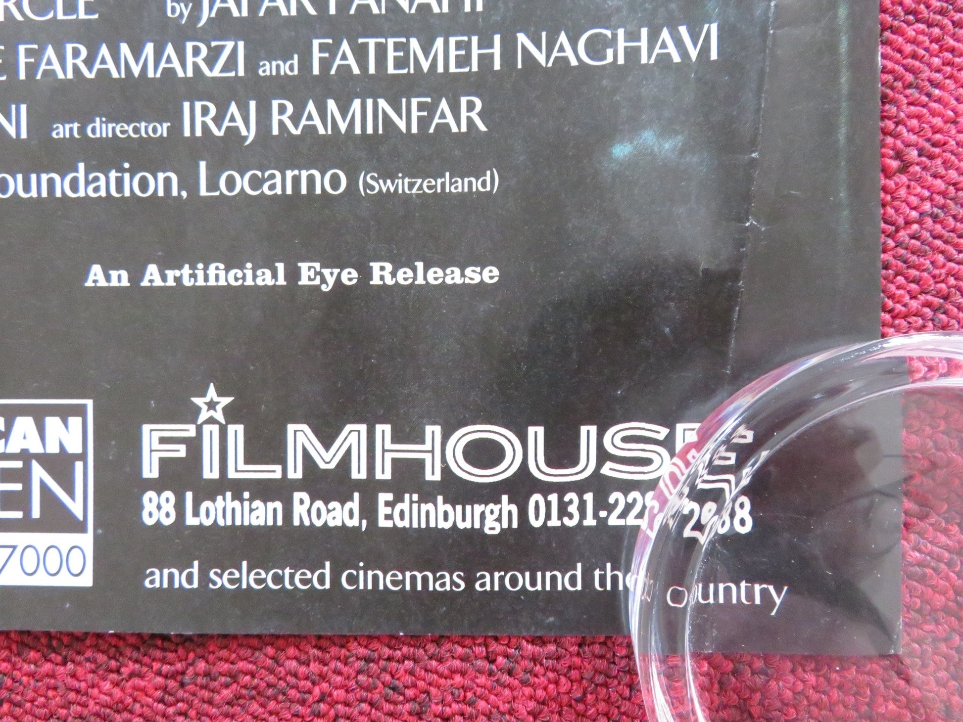 THE CIRCLE UK QUAD ROLLED POSTER NARGESS MAMI ZADEH MARYIAM PALVIN ALMANI 2000 Rendezvous Cinema Movie posters