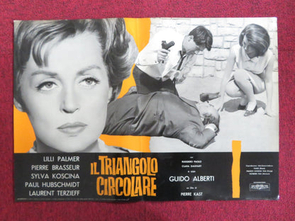 THE CIRCULAR TRIANGLE - B ITALIAN FOTOBUSTA POSTER LILLI PALMER P. BRASSEUR 1964 Rendezvous Cinema Movie posters