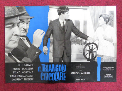 THE CIRCULAR TRIANGLE - D ITALIAN FOTOBUSTA POSTER LILLI PALMER P. BRASSEUR 1964 Rendezvous Cinema Movie posters
