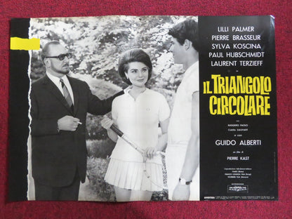 THE CIRCULAR TRIANGLE - E ITALIAN FOTOBUSTA POSTER LILLI PALMER P. BRASSEUR 1964 Rendezvous Cinema Movie posters