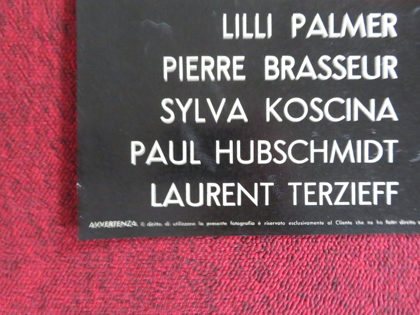 THE CIRCULAR TRIANGLE - F ITALIAN FOTOBUSTA POSTER LILLI PALMER P. BRASSEUR 1964 Rendezvous Cinema Movie posters