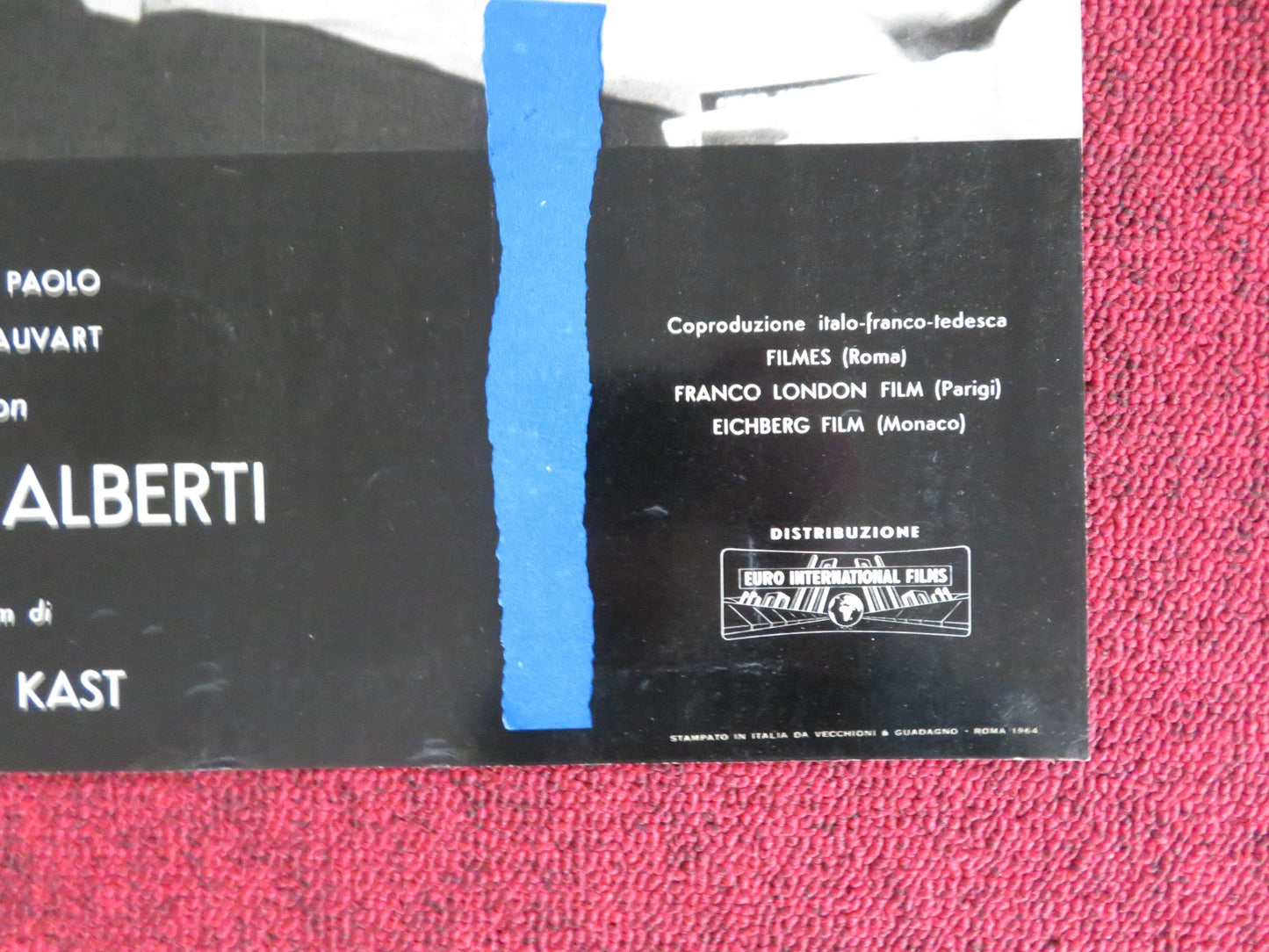 THE CIRCULAR TRIANGLE - I ITALIAN FOTOBUSTA POSTER LILLI PALMER P. BRASSEUR 1964 Rendezvous Cinema Movie posters