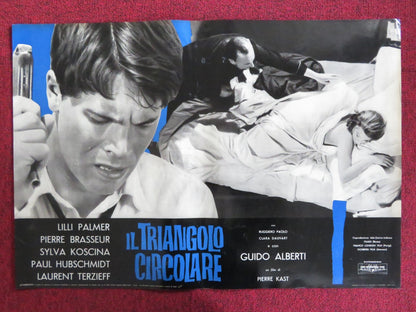 THE CIRCULAR TRIANGLE - I ITALIAN FOTOBUSTA POSTER LILLI PALMER P. BRASSEUR 1964 Rendezvous Cinema Movie posters