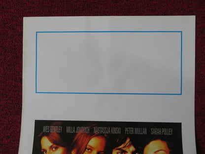 THE CLAIM ITALIAN LOCANDINA (27.5"x13") POSTER WES BENTLEY MILLA JOVOVICH 2000 Movie posters