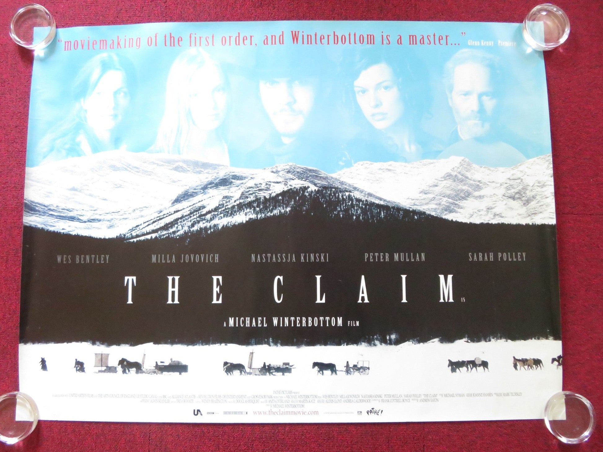 THE CLAIM UK QUAD (30"x 40") ROLLED POSTER WES BENTLEY MILLA JOVOVICH 2000 Rendezvous Cinema Movie posters