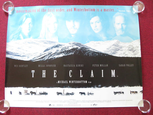 THE CLAIM UK QUAD (30"x 40") ROLLED POSTER WES BENTLEY MILLA JOVOVICH 2000 Rendezvous Cinema Movie posters