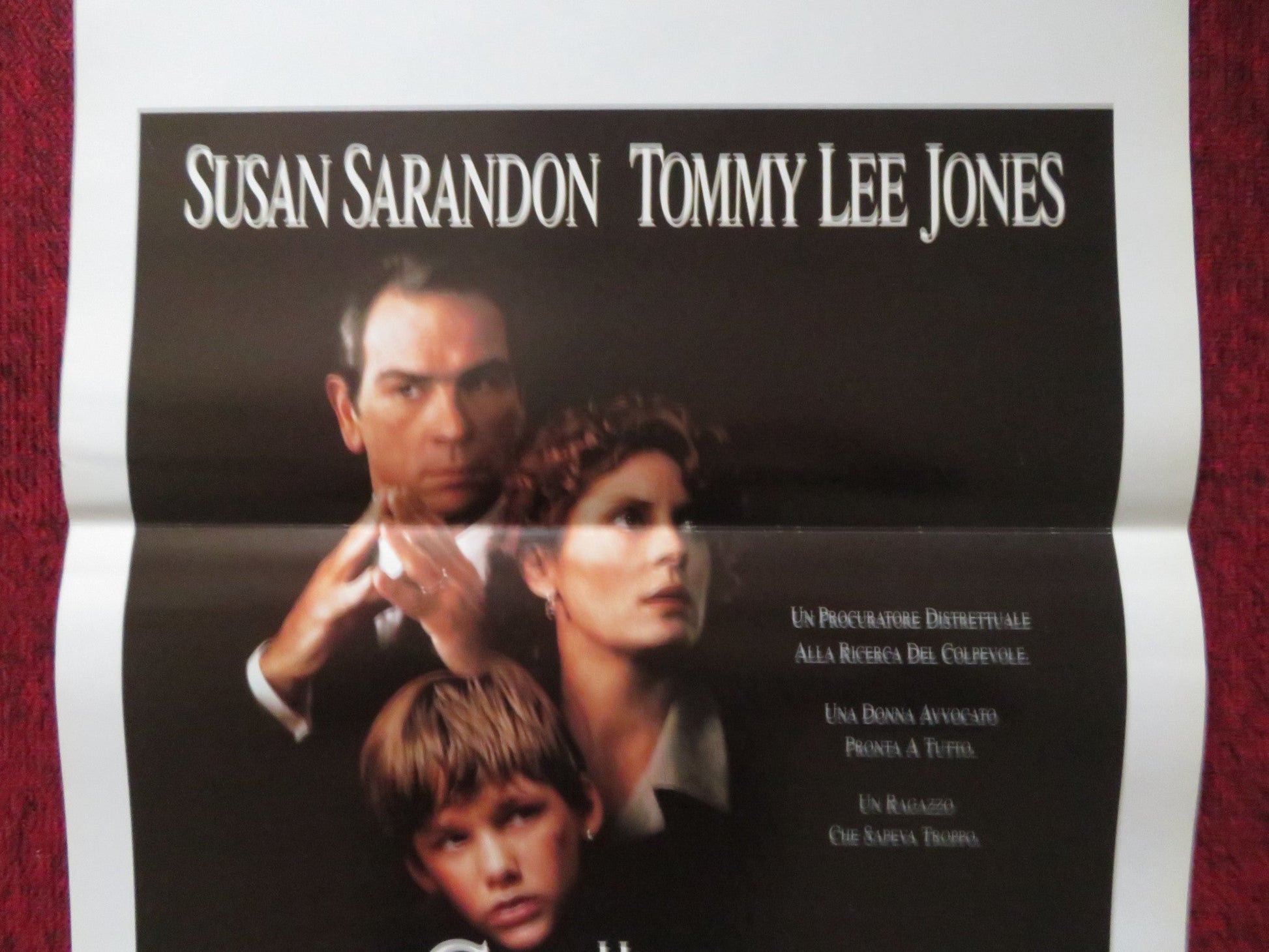THE CLIENT ITALIAN LOCANDINA POSTER TOMMY LEE JONES SUSAN SARANDON 1994 Rendezvous Cinema Movie posters